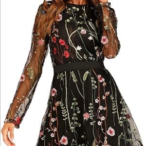 Floral embroidered dress